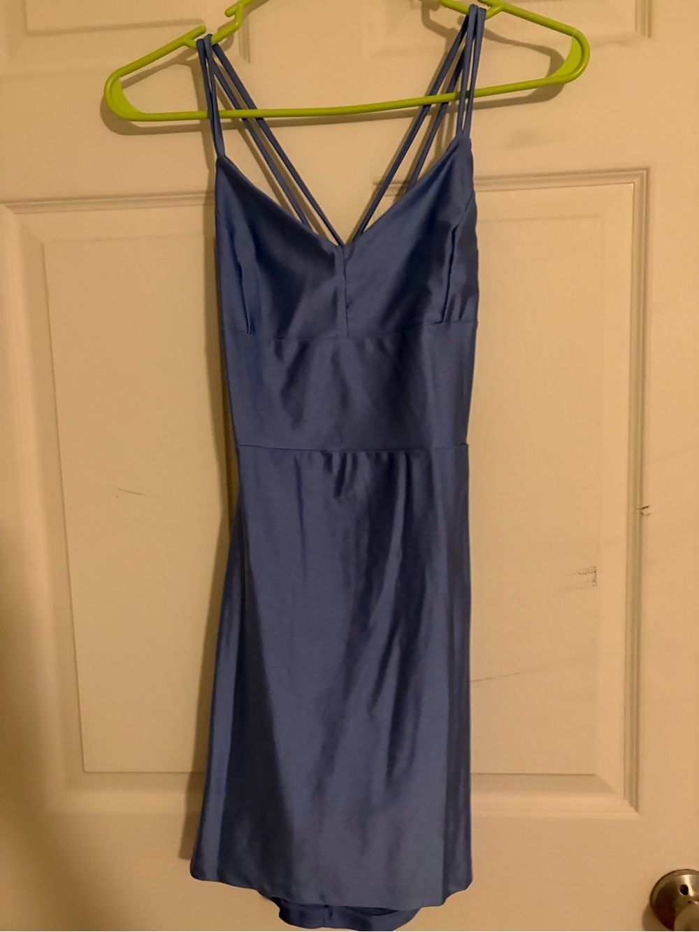 Windsor Periwinkle Satin Slip Dress with Strappy Back